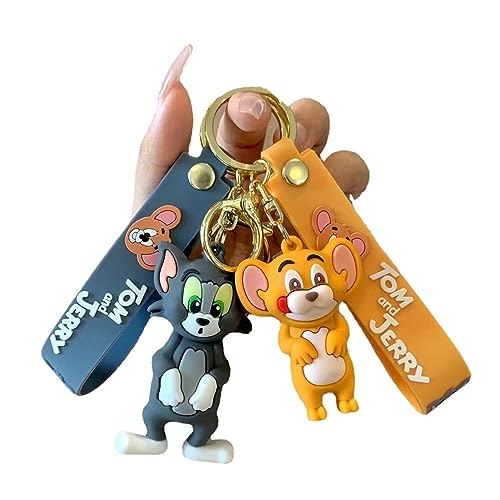Penny Wise® Cute 3D Tom & Jerry Keychain Set & Bag Charm | With A